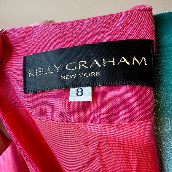 100% Silk Fuchsia Colored Dress - Picture 3 of 4